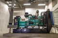 Generator Room Emergency power supply. Powered by Diesel power Royalty Free Stock Photo