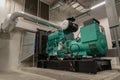 Generator Room Emergency power supply. Powered by Diesel power Royalty Free Stock Photo