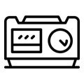 Generator station icon outline vector. Power engine