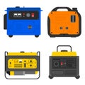 Set with various small generators Royalty Free Stock Photo