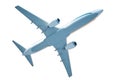 Generic airplane model on white Royalty Free Stock Photo