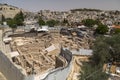 Generic architectural view of Silwan, Arab village on the Mount of Olives across the old city walls of Jerusalem Royalty Free Stock Photo