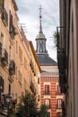 Generic architecture and street view in the central streets of Madrid, Spain Royalty Free Stock Photo