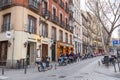 Generic architecture and street view at Plaza de Santa Ana in Madrid Madrid, Spain Royalty Free Stock Photo