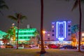 Generic art deco hotels in Miami Beach Ocean Drive