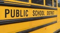 Closeup of generic public school bus Royalty Free Stock Photo