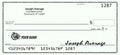 This is a generic bank check with generic logos, numbers and names.