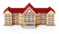 Generic, basic design school building. 3D illustration Royalty Free Stock Photo