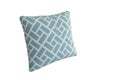 Generic blue pattern pillow isolated Royalty Free Stock Photo