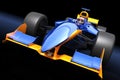 Generic blue race car Royalty Free Stock Photo