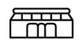 Generic building structure outline architecture property icon , vector design Generative AI Royalty Free Stock Photo