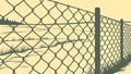 Generic Chain Link Fence Texture Vector Illustration, vector design Generative AI Royalty Free Stock Photo