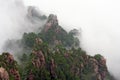 Generic chinese landscape - mist rising over Huang Shan Royalty Free Stock Photo