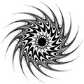 Generic circular motiff, mandala. Abstract grayscale geometric e