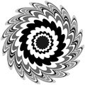 Generic circular motiff, mandala. Abstract grayscale geometric e Royalty Free Stock Photo