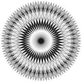 Generic circular motiff, mandala. Abstract grayscale geometric e