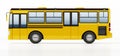 Generic city bus isolated on white background. 3D illustration Royalty Free Stock Photo