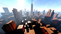 Generic cityscape architecture 3d rendering