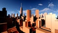 Generic cityscape architecture 3d rendering