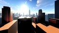 Generic cityscape architecture 3d rendering