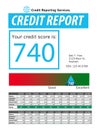 This is a generic copy of a credit report. Royalty Free Stock Photo