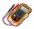 Generic digital multimeter isolated on white background. 3D illustration