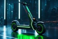 Futuristic electric scooter. sustainable transportation solutions for towns