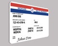 This is a generic federal medicare card. Generic names and logos are on this card.