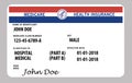 This is a generic federal medicare card. Generic names and logos are on this card.