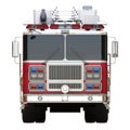 Generic firetruck illustration front view on a white background