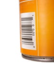 Generic food tin can with bar code Royalty Free Stock Photo
