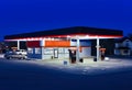 Generic Gasoline Station and Convenience Store at Dusk Royalty Free Stock Photo