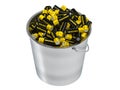 Generic Graphene AA Batteries in a Bucket Royalty Free Stock Photo