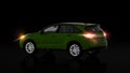 Generic green SUV car on black background, back view Royalty Free Stock Photo