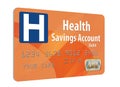 This is a generic health savings account HSA debit card. Royalty Free Stock Photo