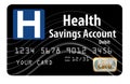 This is a generic health savings account HSA debit card. Royalty Free Stock Photo