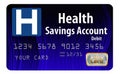 This is a generic health savings account HSA debit card. Royalty Free Stock Photo