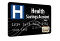 This is a generic health savings account HSA debit card. Royalty Free Stock Photo