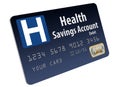 This is a generic health savings account HSA debit card. Royalty Free Stock Photo