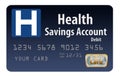 This is a generic health savings account HSA debit card. Royalty Free Stock Photo