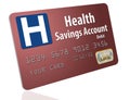 This is a generic health savings account HSA debit card. Royalty Free Stock Photo