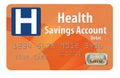 This is a generic health savings account HSA debit card. Royalty Free Stock Photo