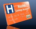 This is a generic health savings account HSA debit card. Royalty Free Stock Photo