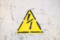 Generic High Voltage Danger Sign, symbol. Warning icon. Royalty Free Stock Photo
