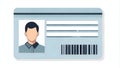 Generic Identification Card Displaying Person and Barcode Information Royalty Free Stock Photo