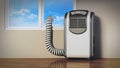 Generic illustration of mobile air conditioner. 3D illustration