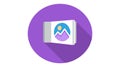 Generic image or photo gallery icon with landscape mountains , vector design Generative AI