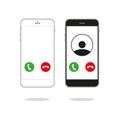 Generic Incoming Phone Call Screen User Interface UI Vector Royalty Free Stock Photo