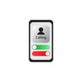 Generic Incoming Phone Call Screen User Interface UI Vector Royalty Free Stock Photo