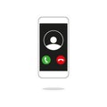 Generic Incoming Phone Call Screen User Interface UI Vector Royalty Free Stock Photo